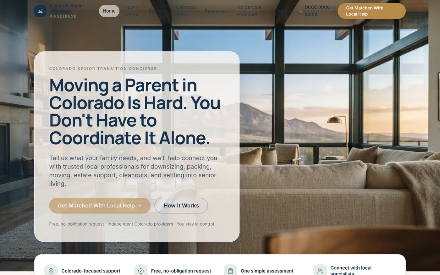 Colorado Senior Transition Concierge screenshot 1