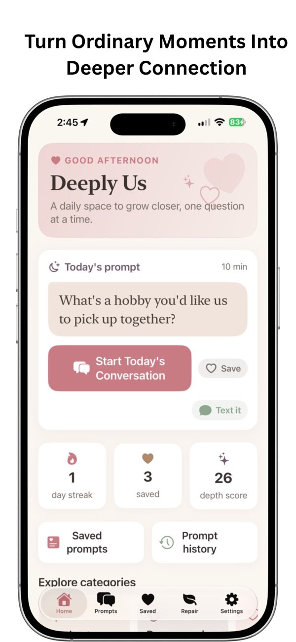 Deeply Us-Couples Conversation screenshot 1