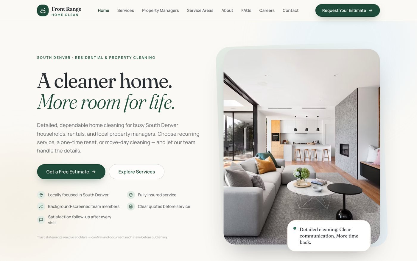 Front Range Home Clean screenshot 1
