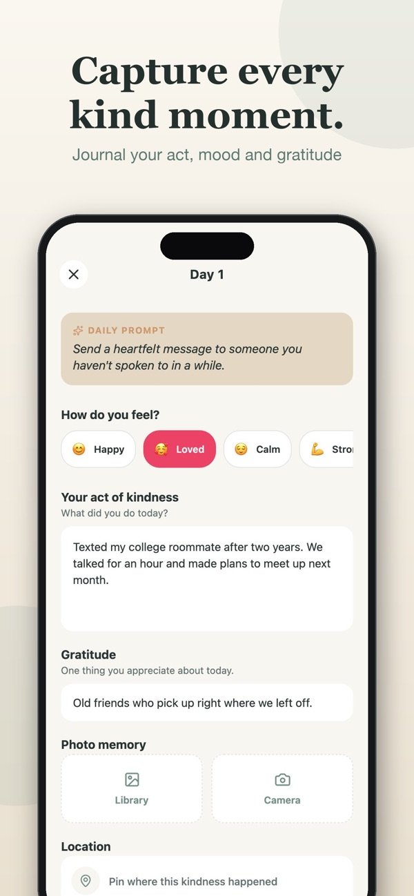 Kindness 100-Day Challenge screenshot 2