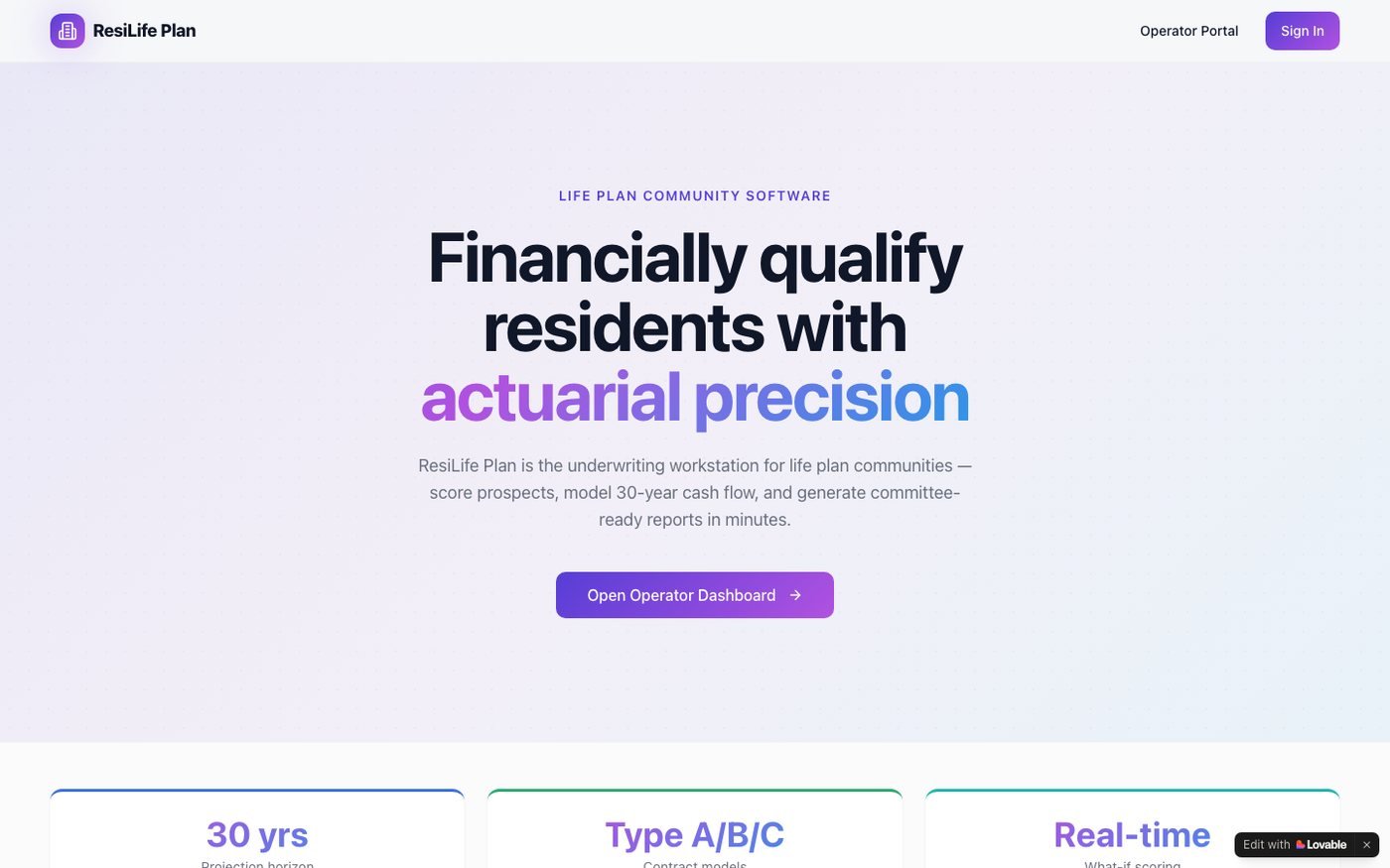 ResiLife Plan screenshot 1