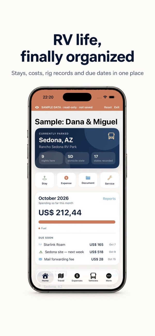 RV RoamReady Organizer screenshot 1