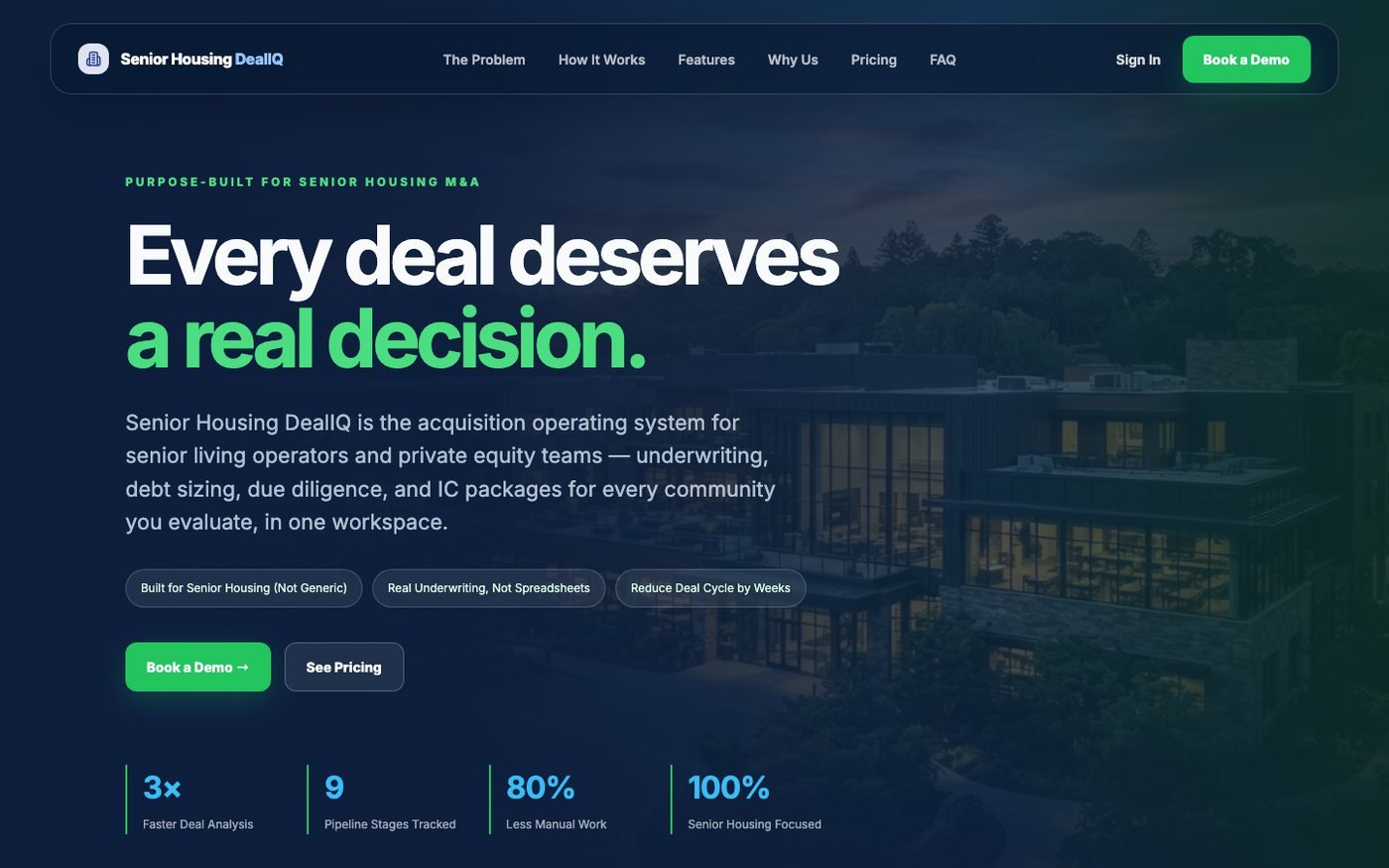 SeniorHousing DealIQ screenshot 1