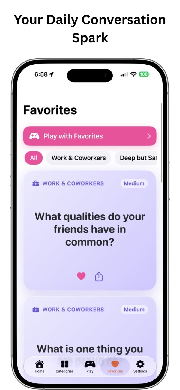 SparkTalk:Conversation Starter screenshot 2