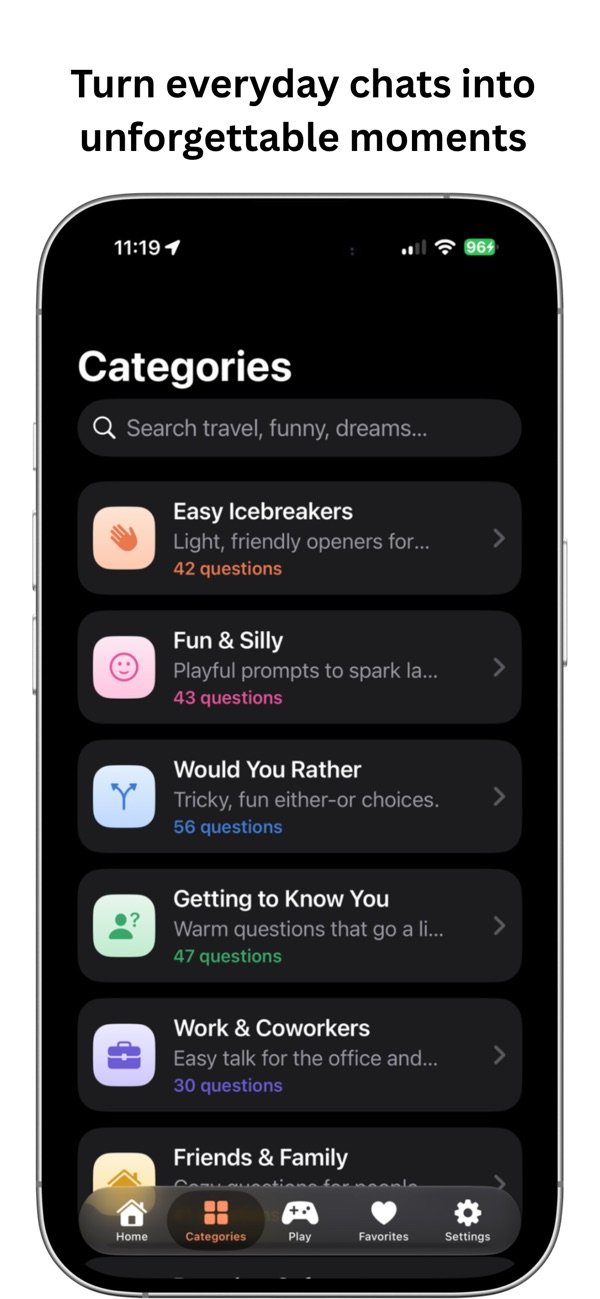 SparkTalk:Conversation Starter screenshot 3