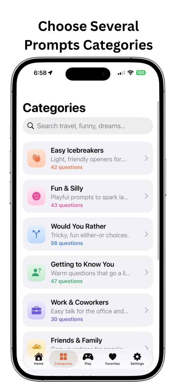 SparkTalk:Conversation Starter screenshot 5