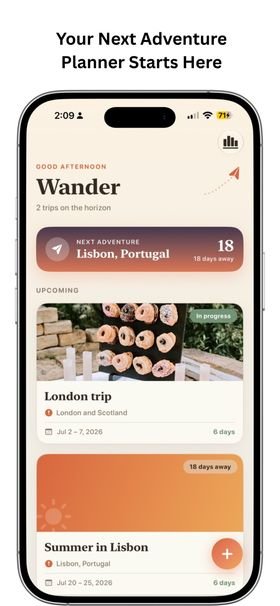 Wander - Travel Planner screenshot